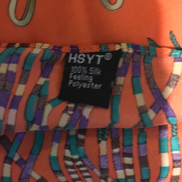 HSYT Tribal Print Silky Feeling Polyester Scarf - Picture 7 of 8